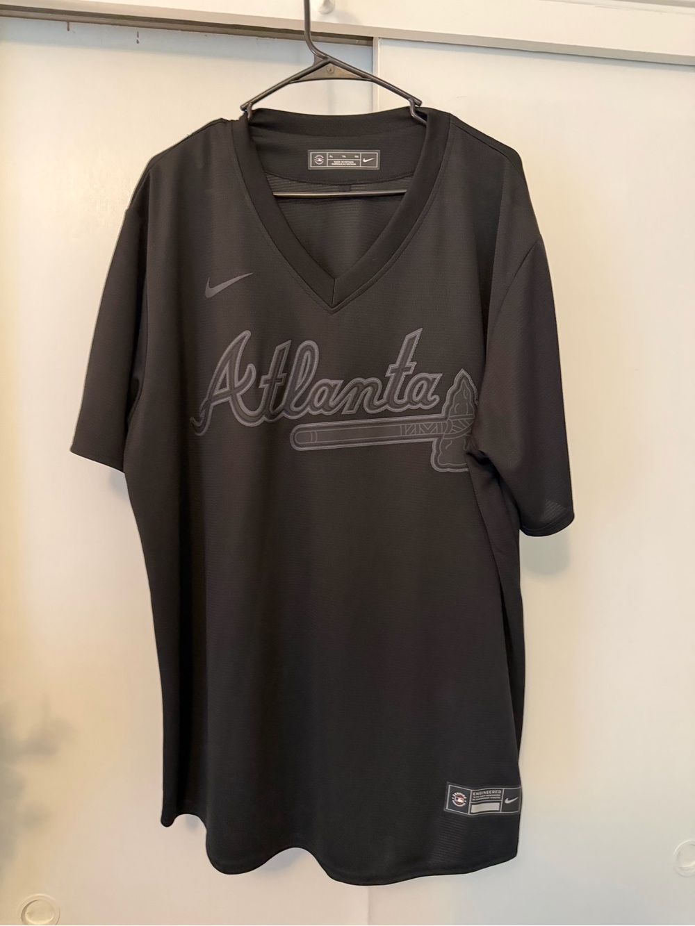 Nike Atlanta Black Men's Team Jersey with Subtle Script